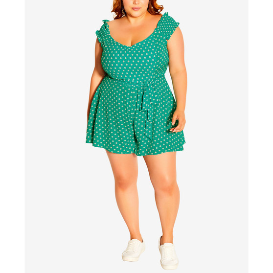 Trendy Plus Size Love Spot Romper