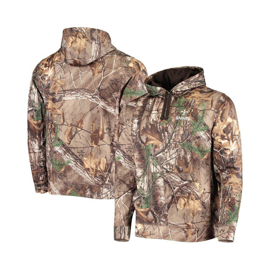 Men's Realtree Camo New Orleans Saints Circle Champion Tech Fleece Pullover Hoodie