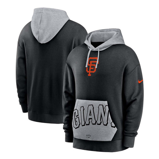 Men's Black San Francisco Giants Heritage Tri-Blend Pullover Hoodie