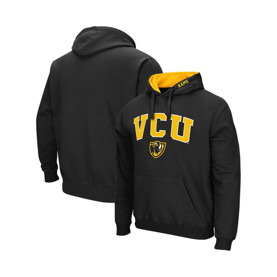 Men's Black VCU Rams Arch and Logo Pullover Hoodie