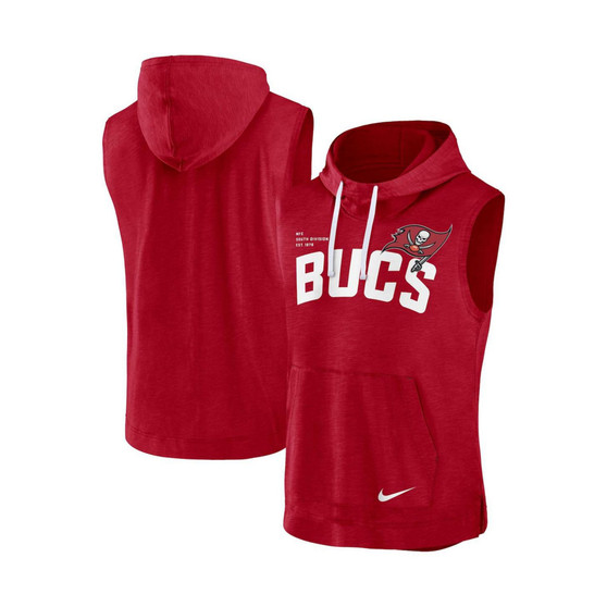 Men's Heather Red Tampa Bay Buccaneers Sleeveless Pullover Hoodie