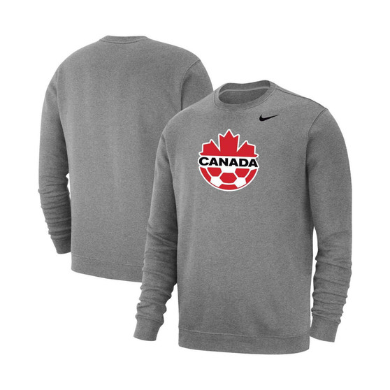 Men's Heather Gray Canada Soccer Fleece Pullover Sweatshirt