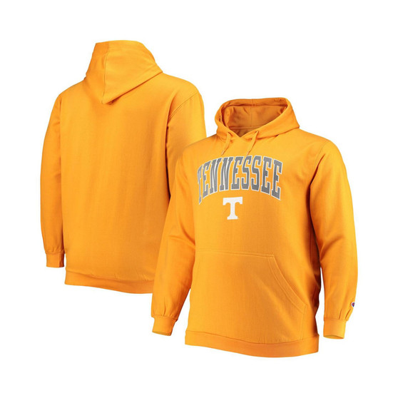 Men's Tenn Orange Tennessee Volunteers Big and Tall Arch Over Logo Powerblend Pullover Hoodie