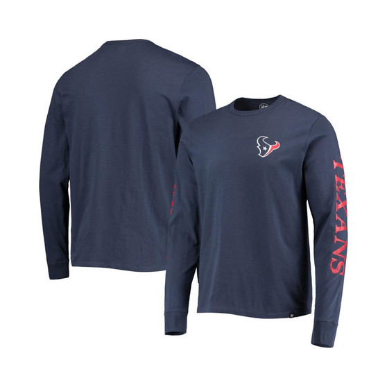 Men's '47 Navy Houston Texans Franklin Long Sleeve T-shirt