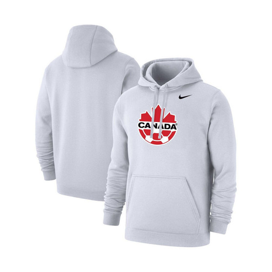 Men's White Canada Soccer Club Primary Pullover Hoodie