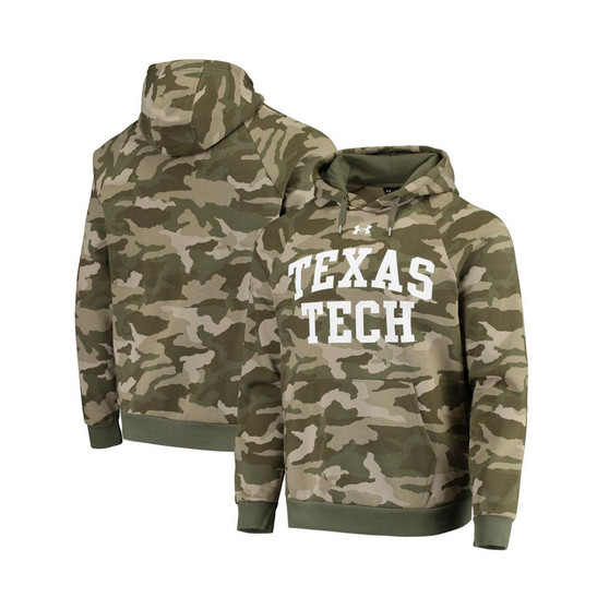 Men's Camo Texas Tech Red Raiders All Day Raglan Pullover Hoodie