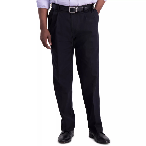 Men's Iron Free Premium Khaki Classic-Fit Pleated Pant