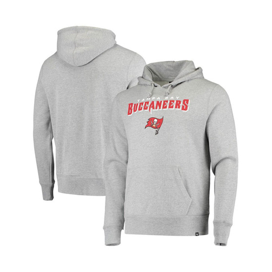 Men's Heathered Gray Tampa Bay Buccaneers Pregame Headline Pullover Hoodie