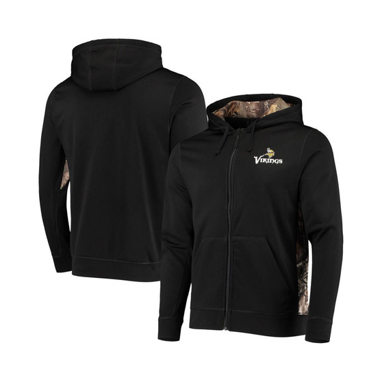 Men's Black, Realtree Camo Minnesota Vikings Decoy Tech Fleece Full-Zip Hoodie