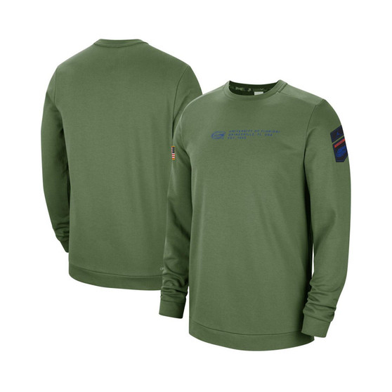 Men's Olive Florida Gators Military-Inspired Pullover Sweatshirt