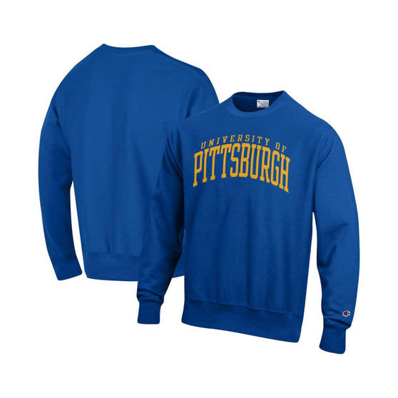 Men's Royal Pitt Panthers Arch Reverse Weave Pullover Sweatshirt