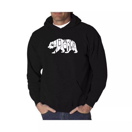Men's Word Art Hooded Sweatshirt - California Bear