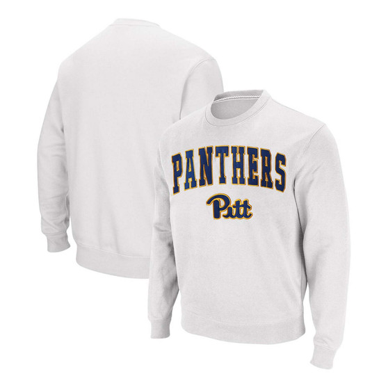 Men's White Pitt Panthers Arch Logo Sweatshirt