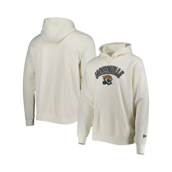 Men's Cream Jacksonville Jaguars Sideline Chrome Pullover Hoodie