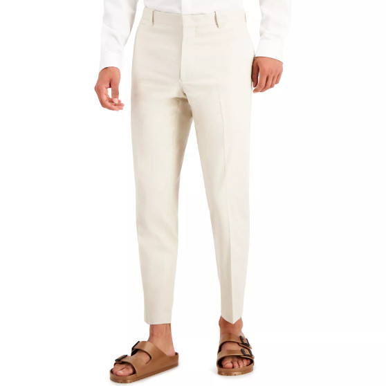 Men's Slim-Fit Linen Blend Suit Pants, Created for Macy's