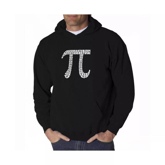 Men's Word Art Hooded Sweatshirt - 100 Digits of Pi