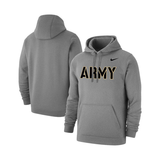 Men's Heather Gray Army Black Knights Logo Club Pullover Hoodie