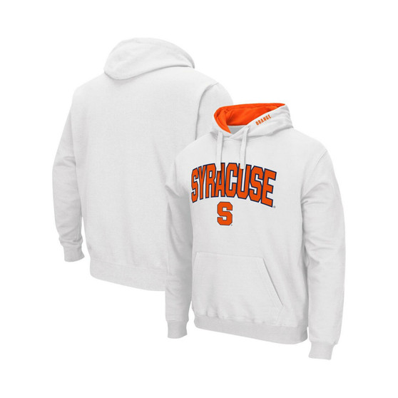 Men's White Syracuse Orange Arch and Logo 3.0 Pullover Hoodie