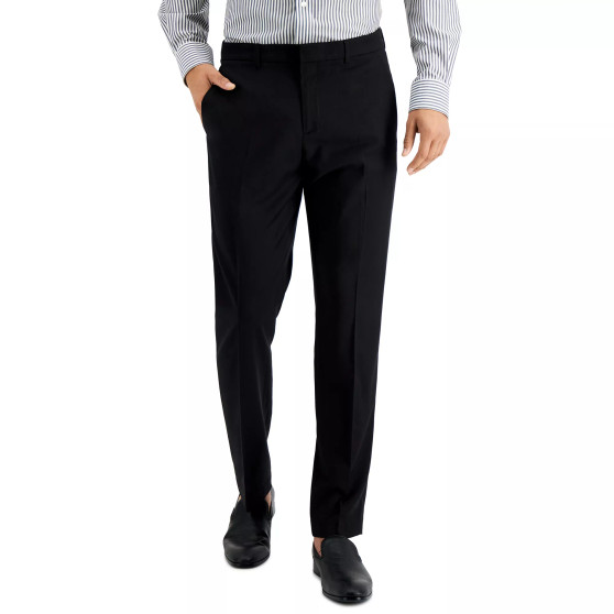 Men's Slim-Fit Non-Iron Performance Stretch Heathered Dress Pants