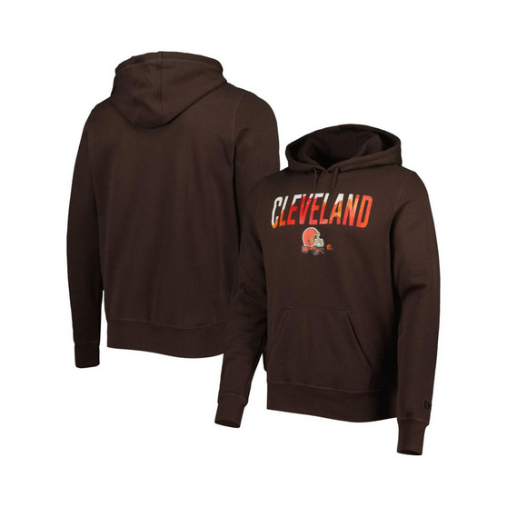 Men's Brown Cleveland Browns Ink Dye Pullover Hoodie