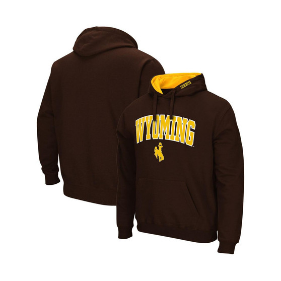 Men's Brown Wyoming Cowboys Arch and Logo Pullover Hoodie