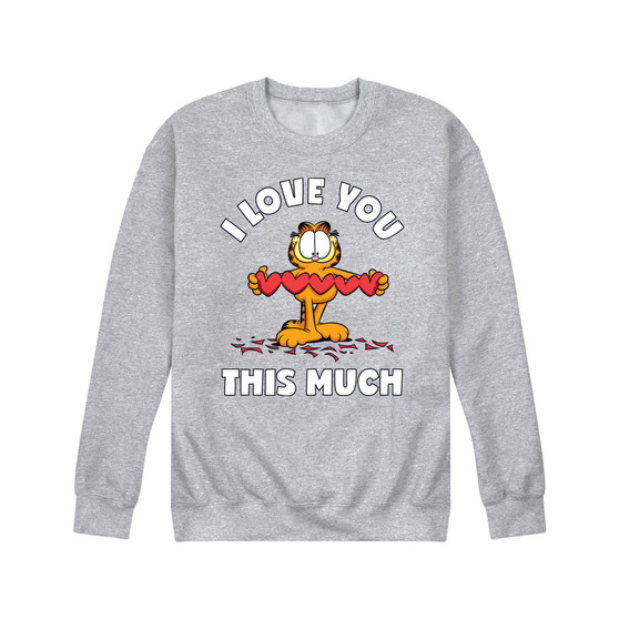 Men's Garfield Love You This Much Fleece Sweatshirt