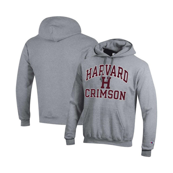 Men's Heather Gray Harvard Crimson High Motor Pullover Hoodie