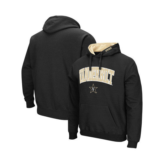 Men's Black Vanderbilt Commodores Arch and Logo Pullover Hoodie