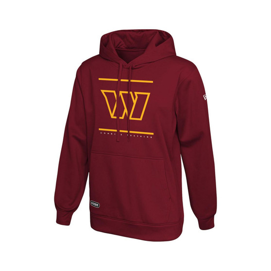 Men's Burgundy Washington Commanders Combine Authentic Split Defense Pullover Hoodie