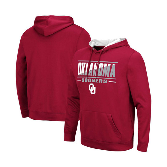 Men's Crimson Oklahoma Sooners Slash Stack 2.0 Pullover Hoodie