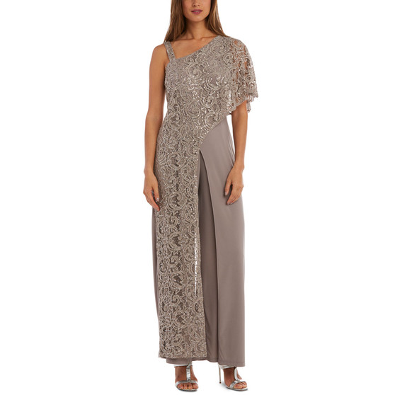 One-Shoulder Lace Jumpsuit
