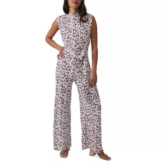 Women's Vibe Check Printed Mock-Neck Jumpsuit