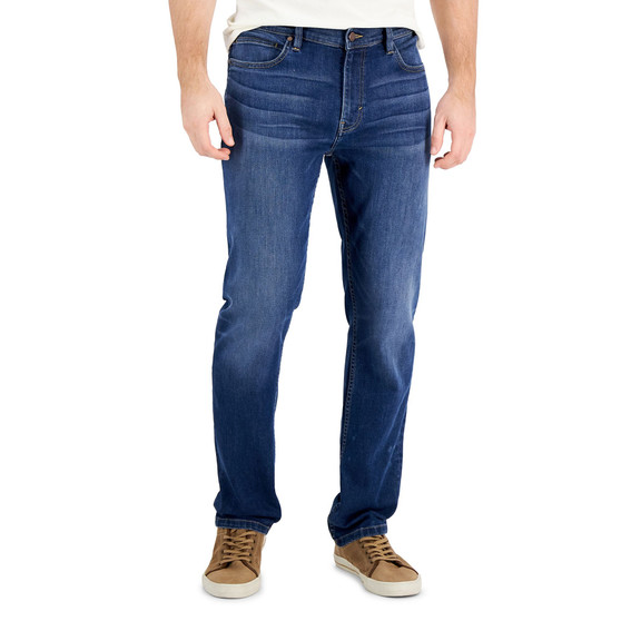 Men's Jon Medium Wash Straight Fit Stretch Jeans, Created for Macy's