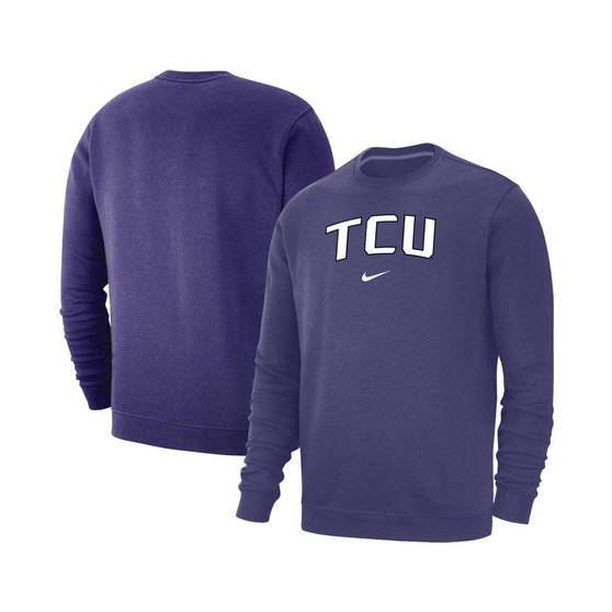 Men's Purple TCU Horned Frogs Arch Club Fleece Pullover Sweatshirt