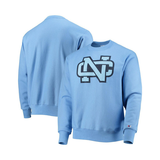 Men's Carolina Blue North Carolina Tar Heels Vault Logo Reverse Weave Pullover Sweatshirt