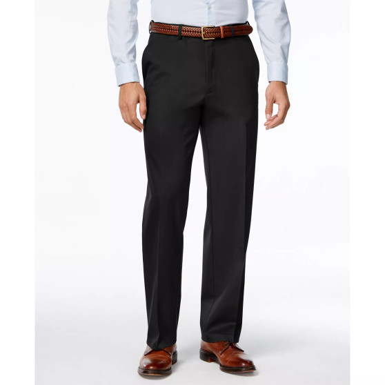 Men's Big & Tall Premium No Iron Khaki Classic Fit Flat Front Hidden Expandable Waistband Pants
