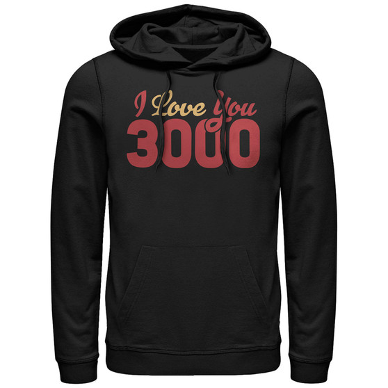 Marvel Men's Avengers Endgame I Love You 3000 Text, Pullover Hoodie
