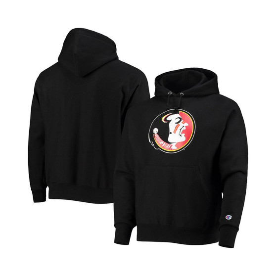 Men's Black Florida State Seminoles Vault Logo Reverse Weave Pullover Hoodie