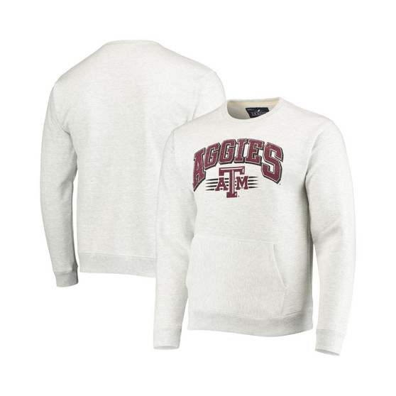 Men's Heathered Gray Texas A&M Aggies Upperclassman Pocket Pullover Sweatshirt