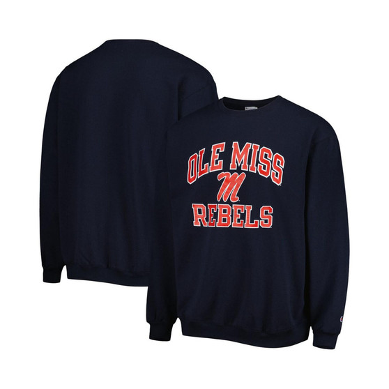 Men's Navy Ole Miss Rebels High Motor Pullover Sweatshirt