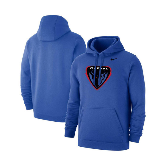 Men's Royal DePaul Blue Demons Club Fleece Pullover Hoodie