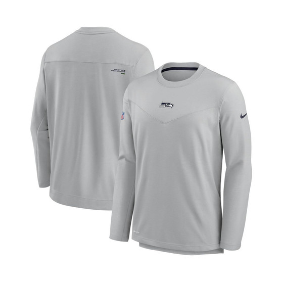 Men's Gray Seattle Seahawks Sideline Team Performance Pullover Sweatshirt
