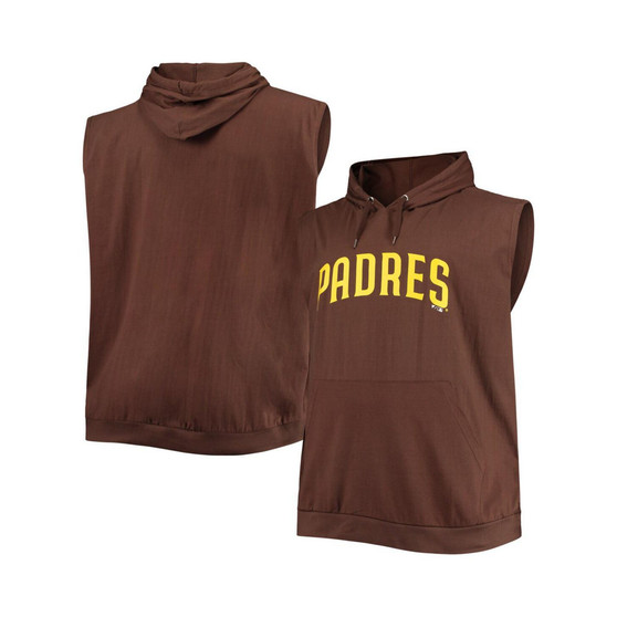Men's Brown San Diego Padres Jersey Muscle Sleeveless Pullover Hoodie