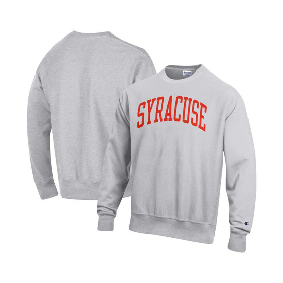 Men's Heathered Gray Syracuse Orange Arch Reverse Weave Pullover Sweatshirt