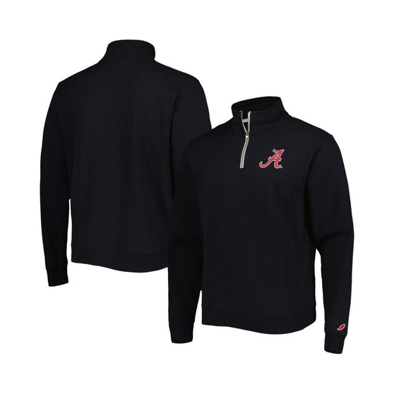 Men's Black Alabama Crimson Tide Stack Essential Fleece Quarter-Zip Sweatshirt