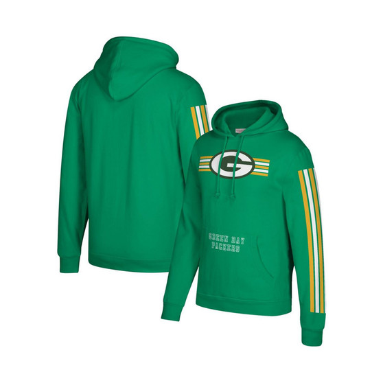 Men's Green Green Bay Packers Three Stripe Pullover Hoodie