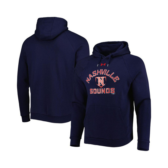 Men's Navy Nashville Sounds All Day Raglan Fleece Pullover Hoodie