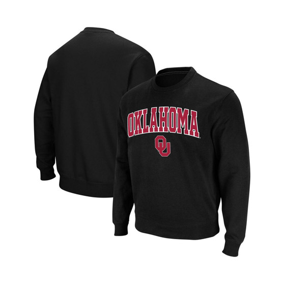Men's Black Oklahoma Sooners Arch and Logo Crew Neck Sweatshirt