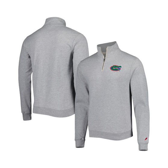 Men's Heather Gray Florida Gators Stack Essential Fleece Quarter-Zip Sweatshirt