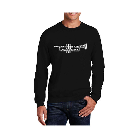 Men's Word Art Trumpet Crewneck Sweatshirt